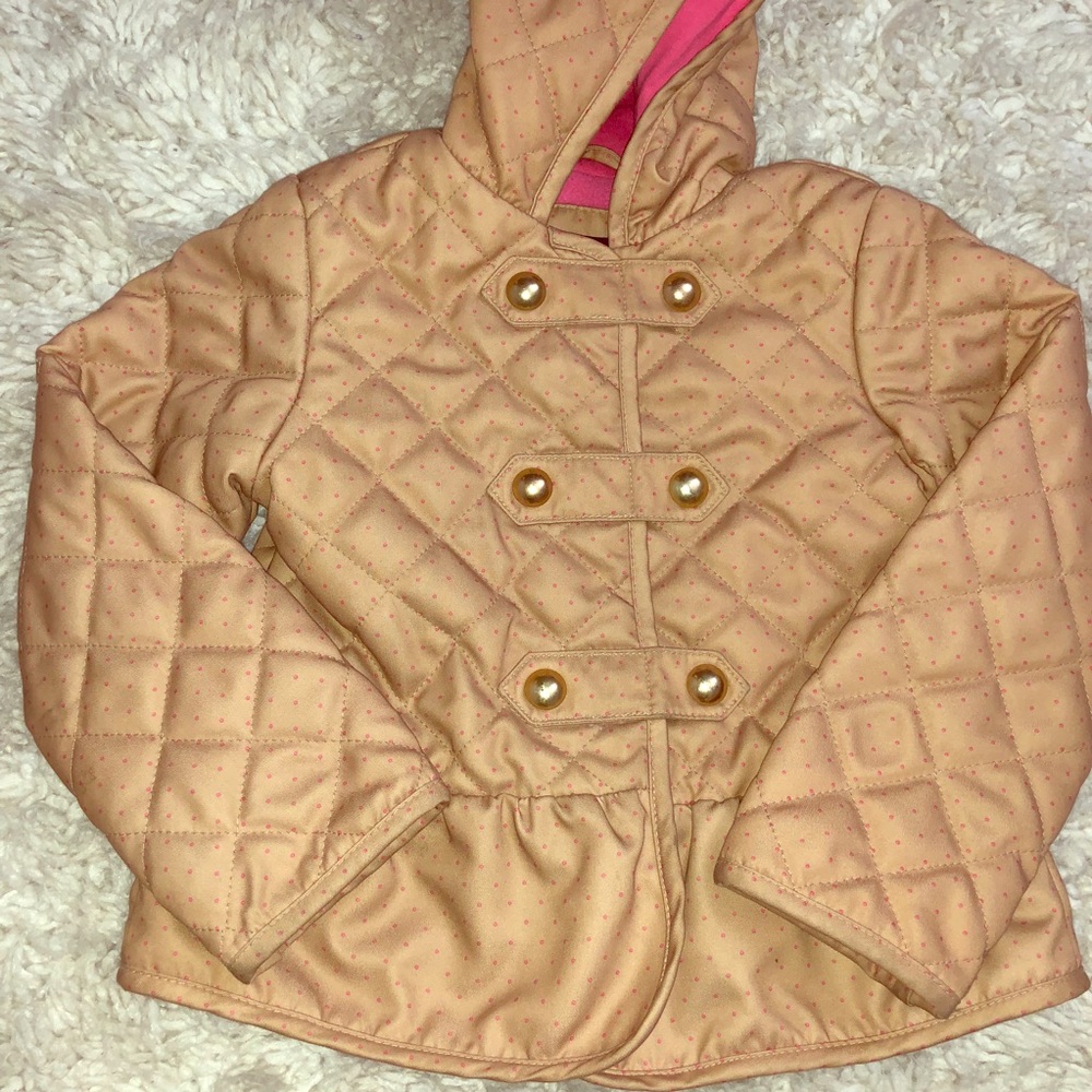 Baby Gap peplum hooded coat 5T
